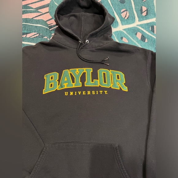 Vintage Champion Baylor University Bears Drawstring Hoodie W/ Varsity Lettering - Picture 2 of 10